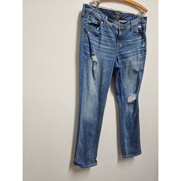 Torrid Women's Distressed Boyfriend Straight Jeans Vintage Stretch Size 14R - Picture 2 of 5